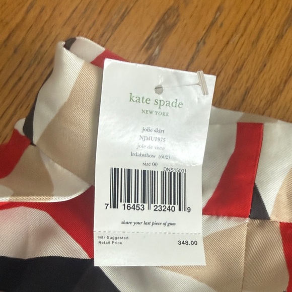Kate Spade A-Line Skirt - Red, Black, Cream - Picture 3 of 4